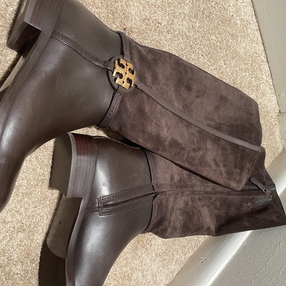 *NEW* Tory Burch Tall leather and suede boots - Picture 2 of 6